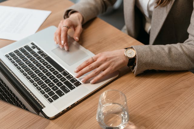 a person working on their computer
